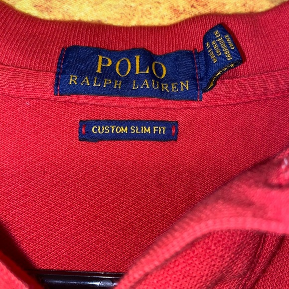 Men’s Small Polo Ralph Lauren Custom Slim Fit USA Gradient Red Tie-Dye - Picture 3 of 4